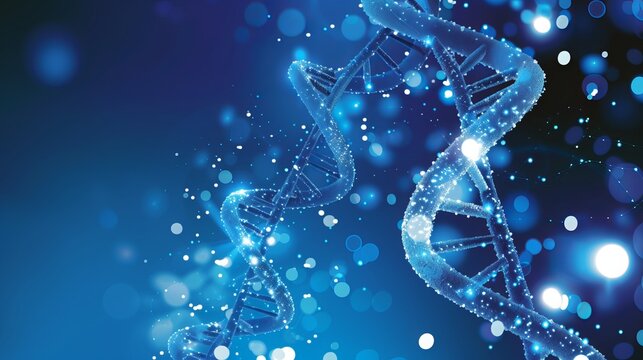 vector illustration. abstract background image showing DNA molecules in medical science