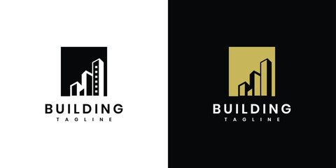 Real estate building logo design tamplate.	