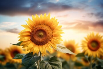 Obraz premium a sunflower in a field