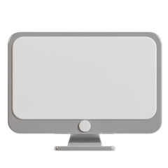 3D Desktop computer. 3D render icon illustration