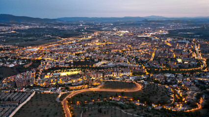 Sunset in Granada, city in a Spain.
