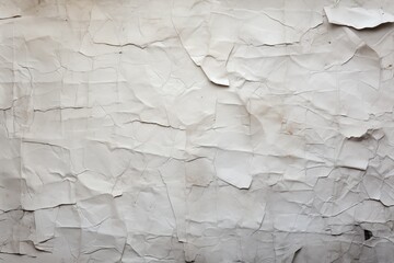 Crumpled White Paper Texture With Creases and Folds