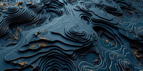 a topographical map of a mountain - obrazy, fototapety, plakaty