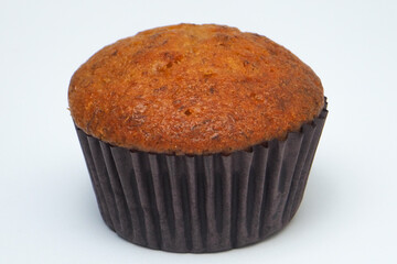 banana cake on white background