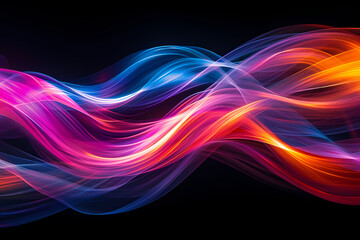 Colorful Wave of Light: Abstract Motion Art Illustration 