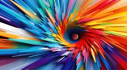 a colorful swirl of paint