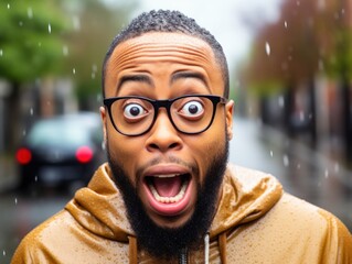 a man with his mouth open