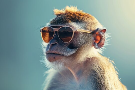 a monkey wearing sunglasses
