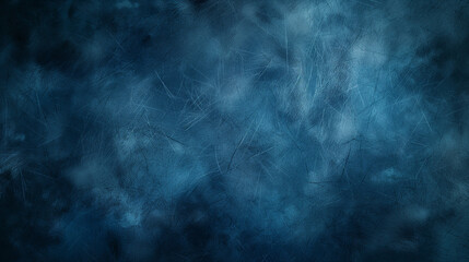 Obraz na płótnie Canvas Dark blue worn background with paint strokes and cracks