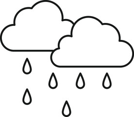 cloud and rain icon 