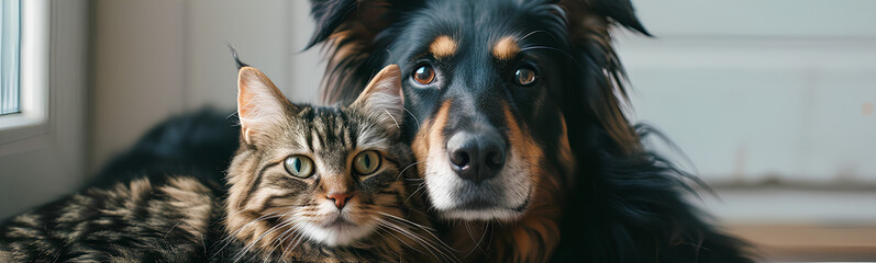 Dog and cat together
