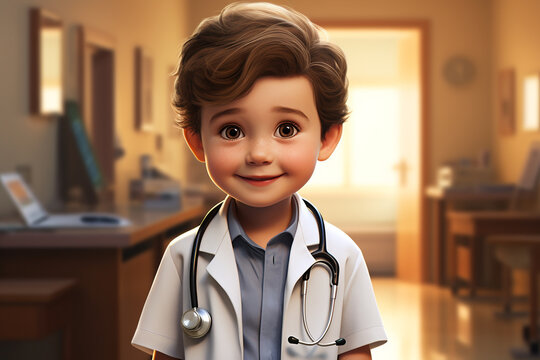 cute beautiful funny happy positive doctors nutce uniform medicine animated clinical work care stethoscope friendly smiling glasses treatment psychologist health.