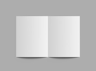 Blank Half Fold US letter brochure render to present your design