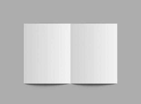 Blank Half Fold US letter brochure render to present your design