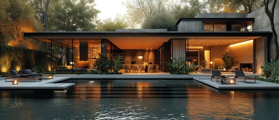 Obraz premium A sumptuous evening oasis