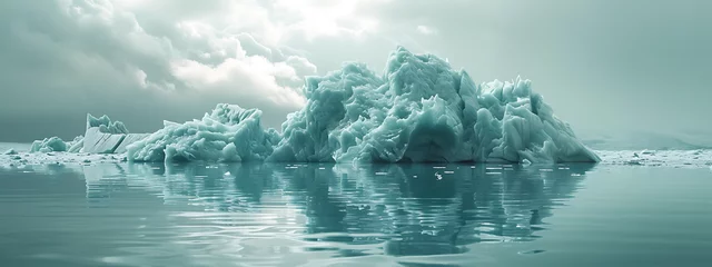 Zelfklevend Fotobehang images of melting glaciers and sea in © SDzoh