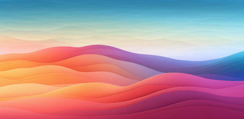 Fototapeta premium Spectrum Waves: A Gradient Dreamscape