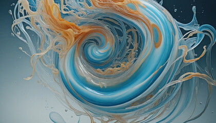 Create a beautiful abstract painting inspired by the elegant dance of jellyfish.