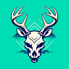 deer head t-shirt design vector art