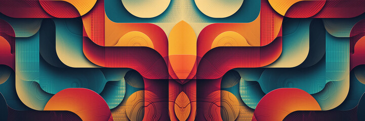 Geometric Harmony: Symmetrical Abstract Design