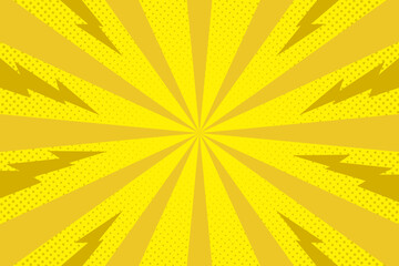  yellow comic book flash pop art vintage background