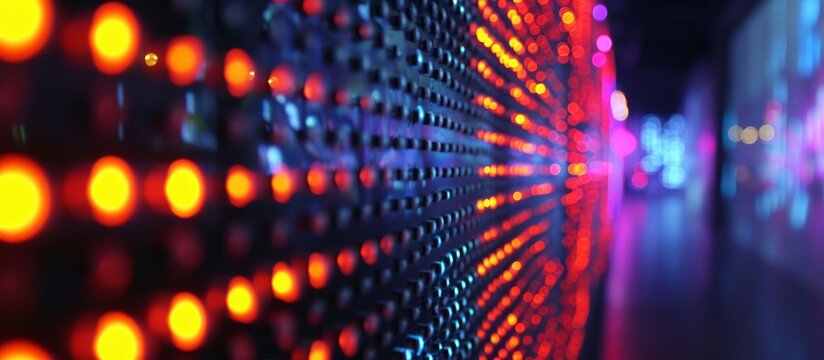 RGB LED modules with animated video background using SMD LEDs.