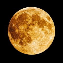 Moon background / The Orange Moon is an astronomical body that orbits planet Earth, being Earth's only permanent natural satellite.