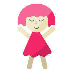 doll toy man childrens day hug colored play icon element