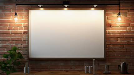 Mockup. Food Menu Presentation: Blank Menu Board