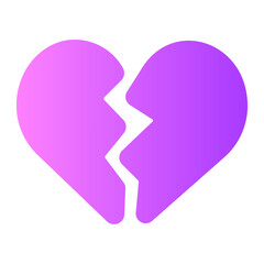 broken gradient icon