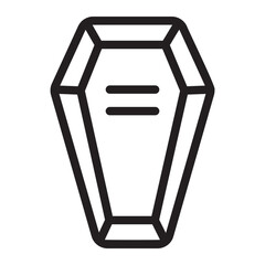 coffin line icon