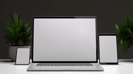Mockup. Modern Devices: Laptop