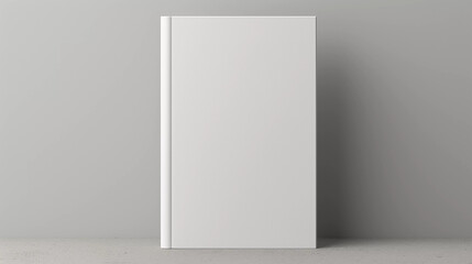 Mockup. White Book Cover with No Text on Modern Background