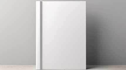 Mockup. White Book Cover with No Text on Modern Background