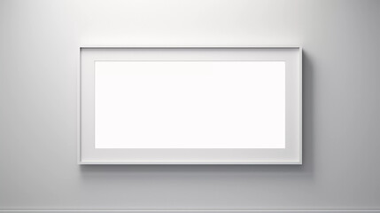 Obraz premium Mockup. White Photo Frame on Gallery Wall