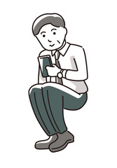 businessman with a smartphone