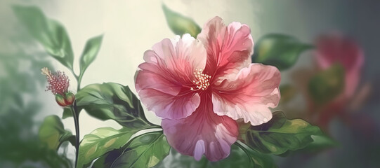 Obraz premium colorful flower plants, blossom, watercolor 96