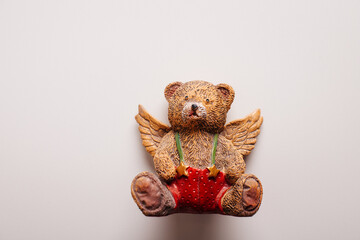 Festive Christmas bear figurine decoration