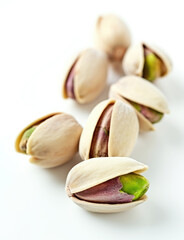 Obraz na płótnie Canvas pistachio nuts isolated on white