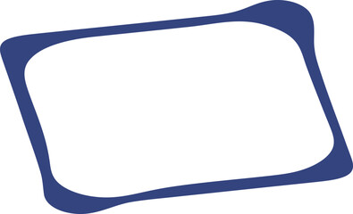 Frame shape flat illustration. Border silhouette design element