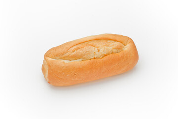 loaf of bread on white background