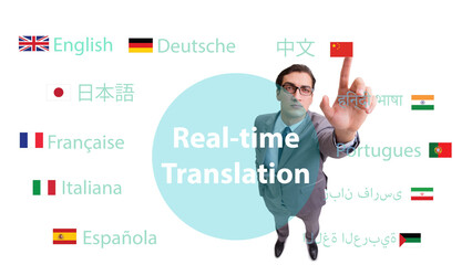 Concept of real time translation from foreign language