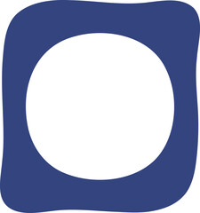 Frame shape flat illustration. Border silhouette design element