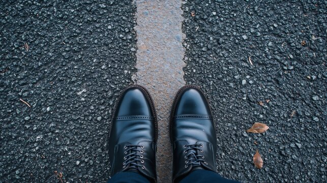 Person Standing at the Start of a Path