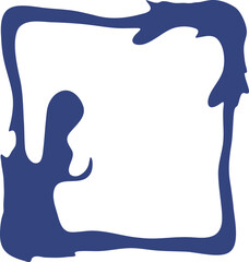 Frame shape flat illustration. Border silhouette design element