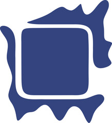 Frame shape flat illustration. Border silhouette design element