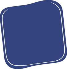 Frame shape flat illustration. Border silhouette design element