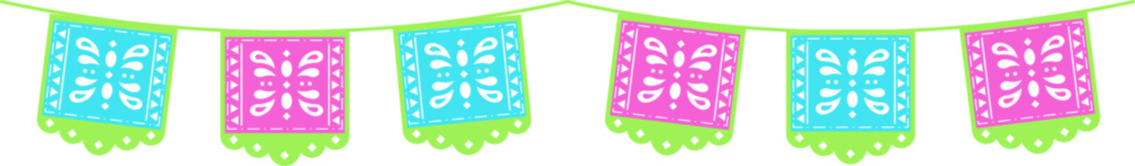Colorful Mexican Bunting Decoration