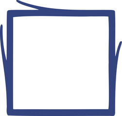 Frame shape flat illustration. Border silhouette design element