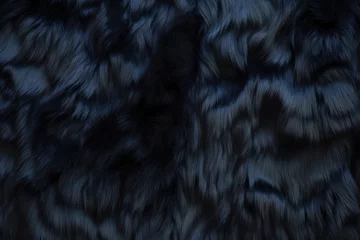 Foto op Plexiglas Black panther skin fur texture background © stock_acc